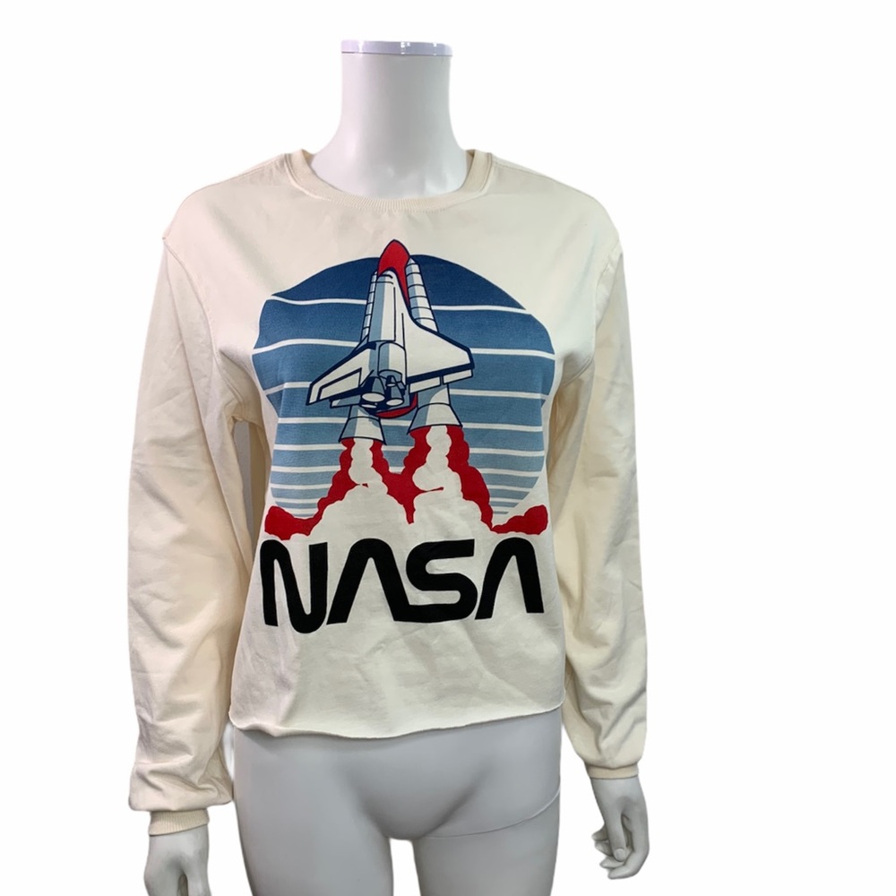 Old Brush Youth Girls Long Sleeve NASA Sweatshirt